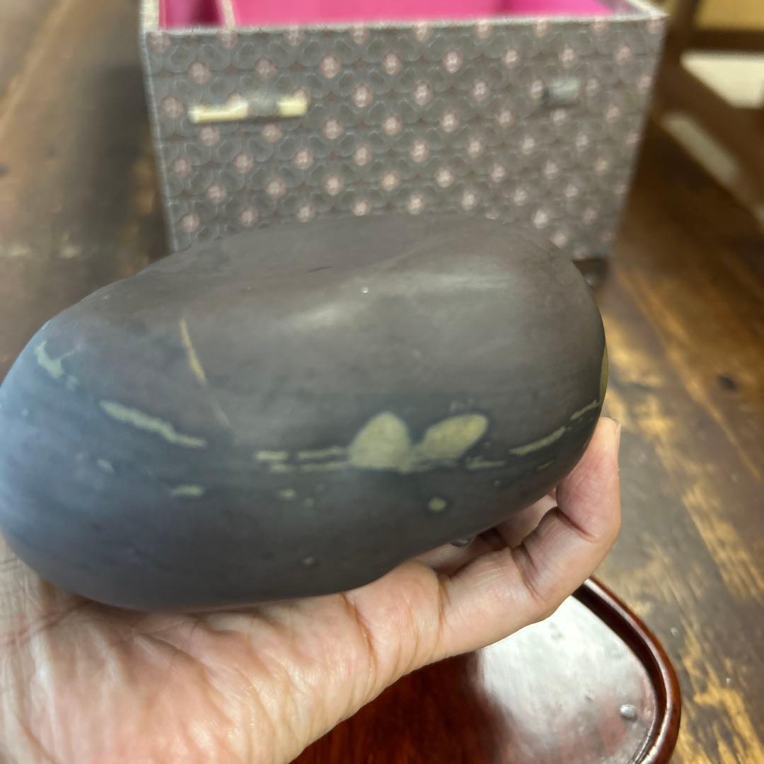 書道 硯 梅花坑水盂椿型　美術品　芸術品　骨董品　工芸品　最高級　逸品　中国美術