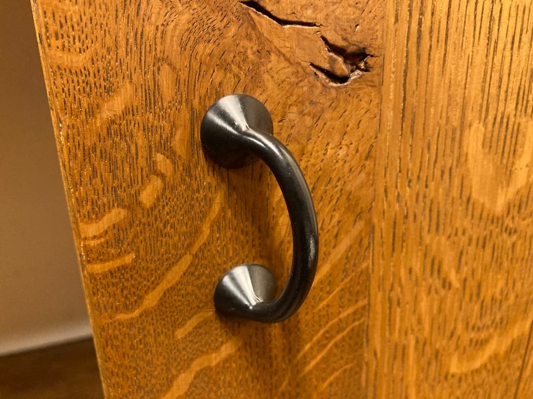 飛騨産業 キツツキ オーク無垢材 節あり 銘木 森のことば コンソール デスク