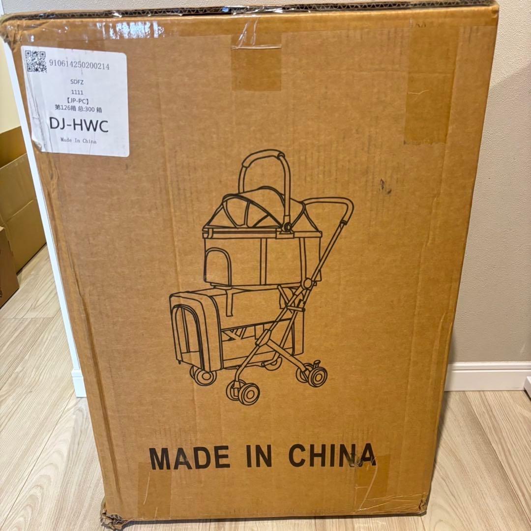 新品　ペットカート 分離型 大容量 折りたたみ式 犬用 カート前輪360°回転