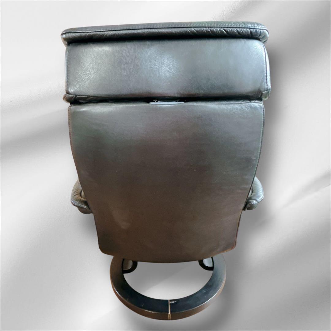 EKORNES エコーネス リクライニングチェア オットマン レザー ブラック