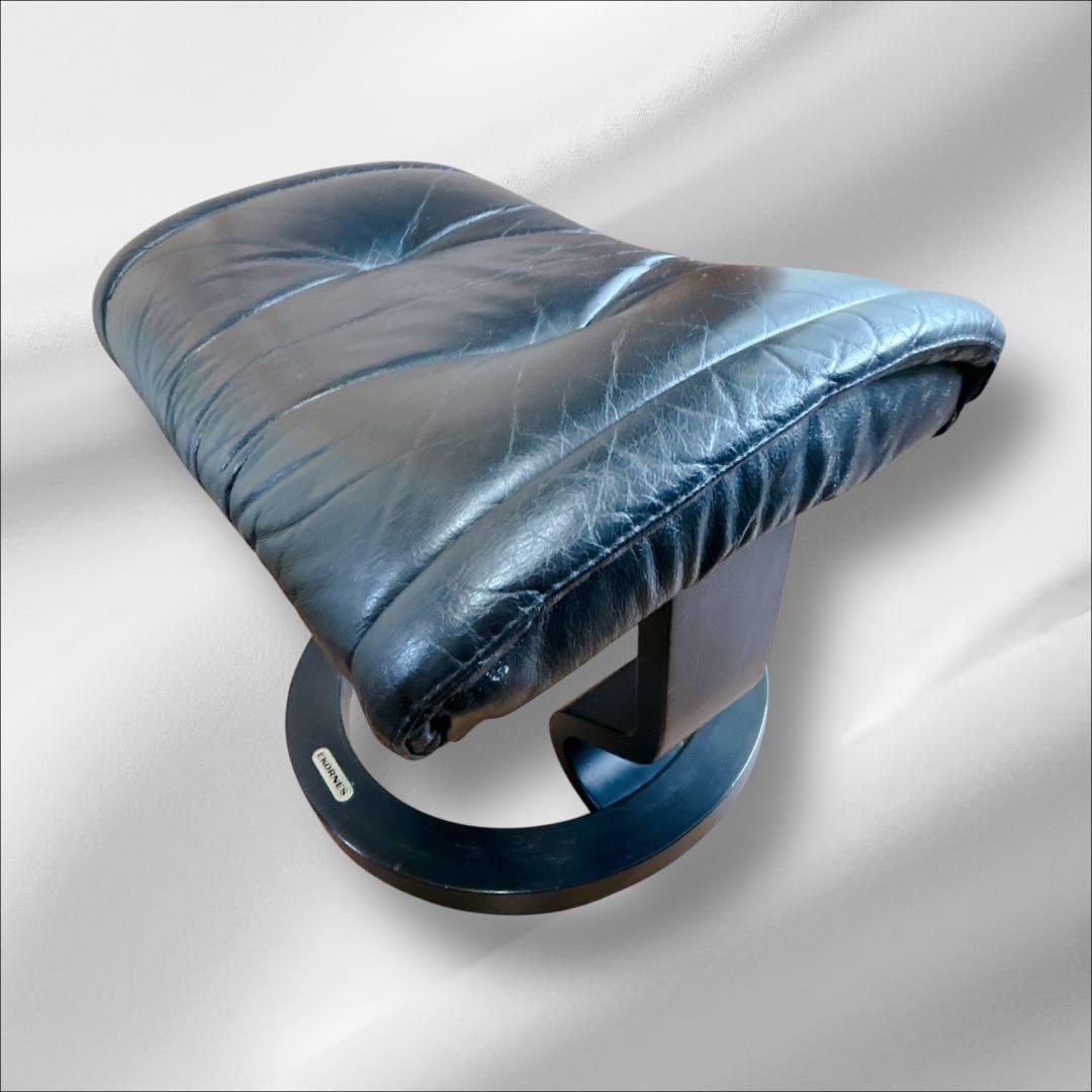 EKORNES エコーネス リクライニングチェア オットマン レザー ブラック