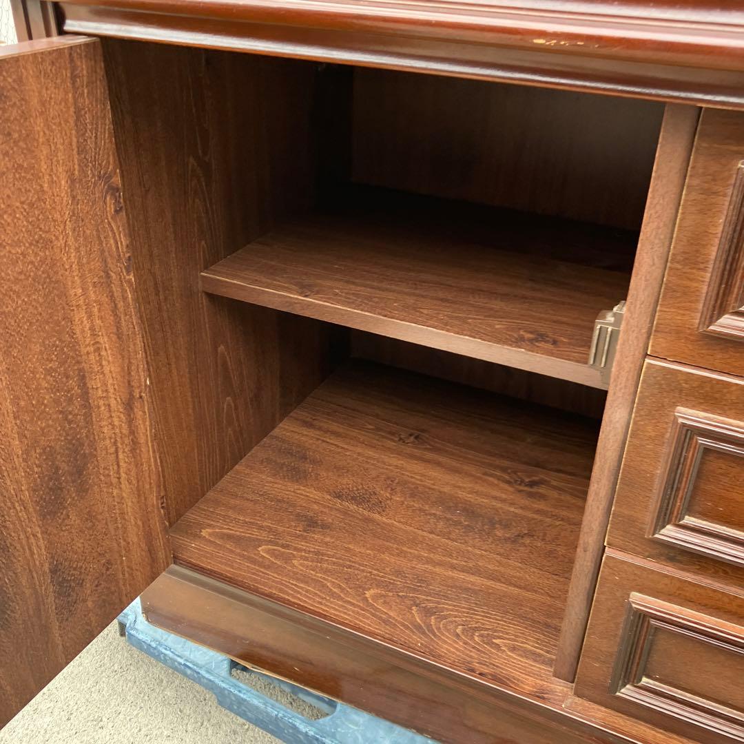 アンティーク 木製カップボード サイドボード 飾り棚 大型 食器棚 ビンテージ