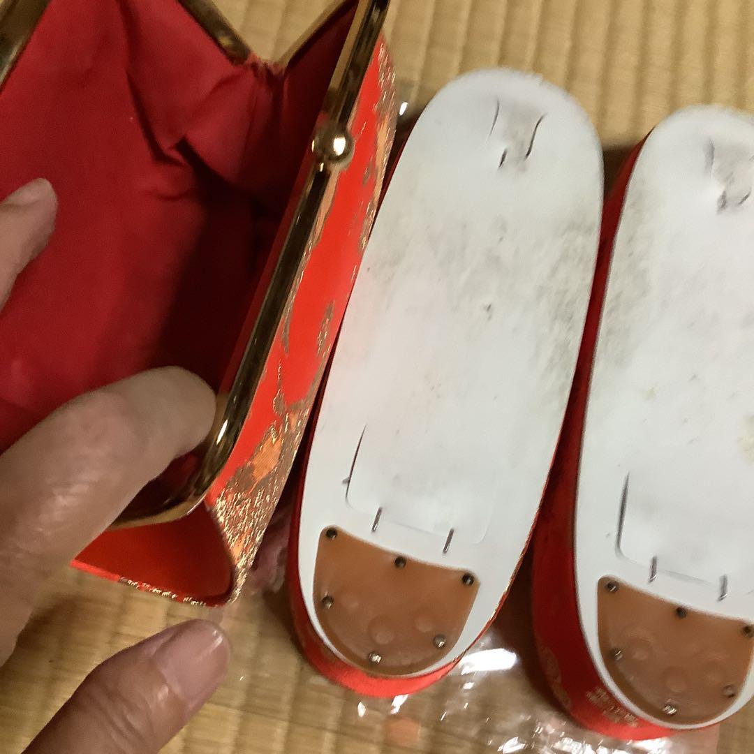 七五三　7歳用作り帯　筥迫セット　帯幅18センチ　草履21センチ