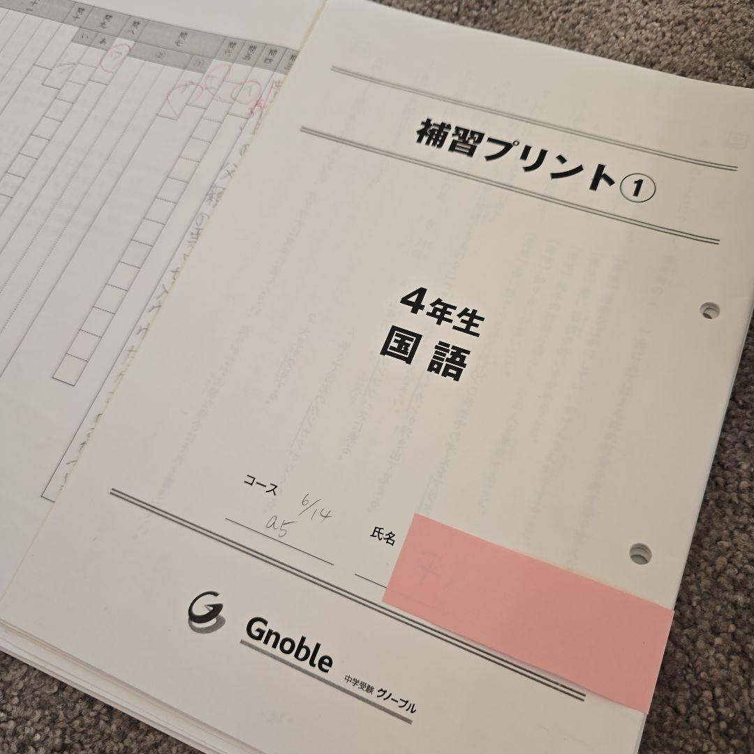 グノーブル　国語 4年生 教材 セット