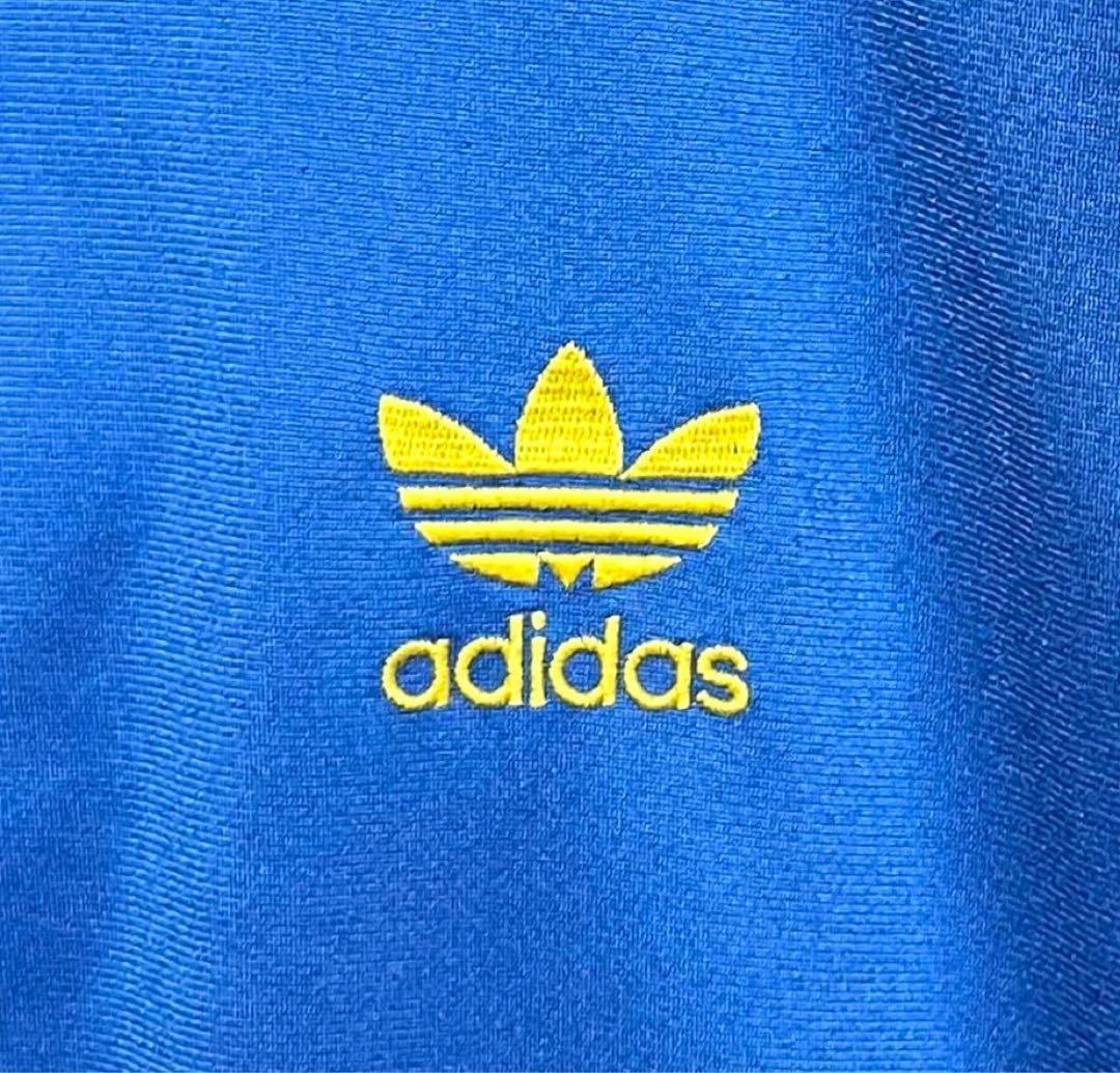 【レアカラー‼️】90s adidasファイヤーバードジャージ M 青 黄 古着