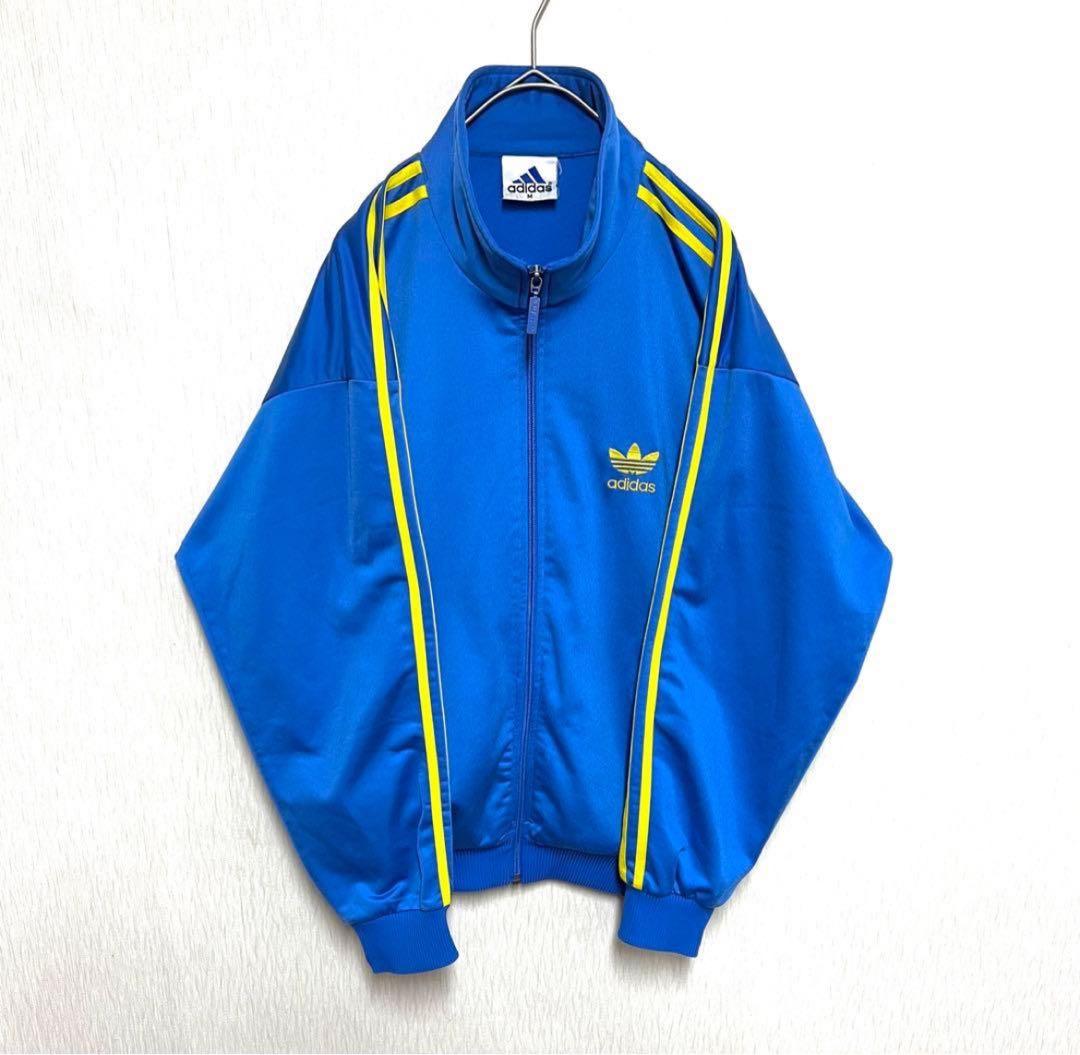 【レアカラー‼️】90s adidasファイヤーバードジャージ M 青 黄 古着