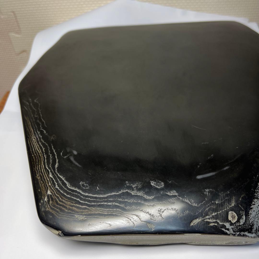 ⭕️デカイ　長崎県対馬　希少　超大型若田硯　年輪様な石紋綺麗　5kg超え　椿竜山