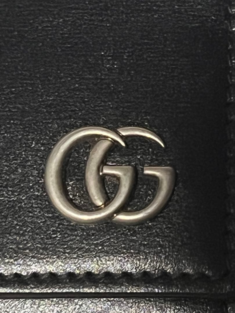 GUCCI GGマーモント カードケース 名刺入れ Black