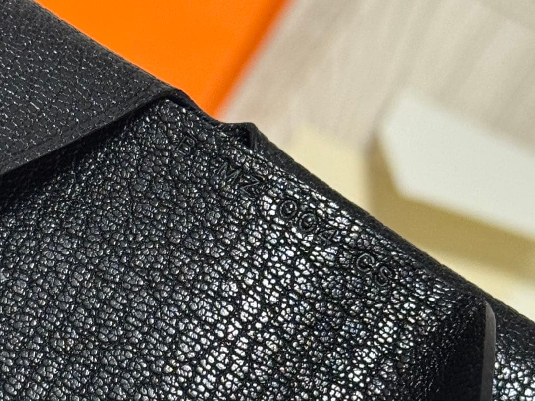 HERMES カルヴィデュオ Calvi Duo シェーブル 黒 B刻印