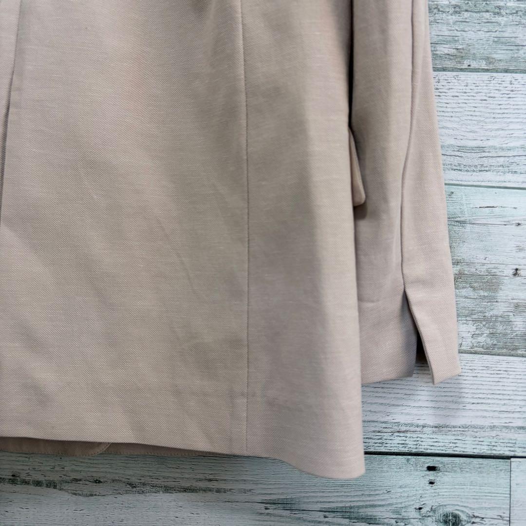 ☆25年モデル☆プラステ　リネンブレンドダブルジャケット　ベージュ　ほぼ未使用