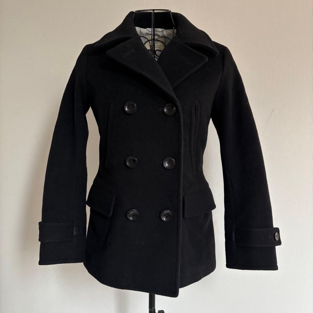 ナポレオンジャケット Pコート ウール 黒 メンズSモード お兄系 y2k