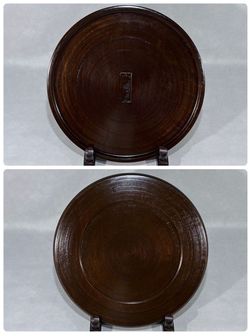 天然木　大徳寺　丸盆五枚　茶道具　懐石道具　送料込