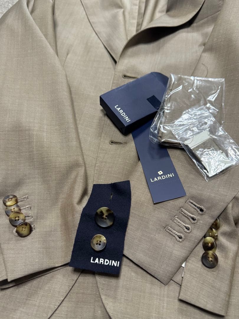 ラルディーニ シングルスーツ ウール ベージュ 春夏 46サイズ