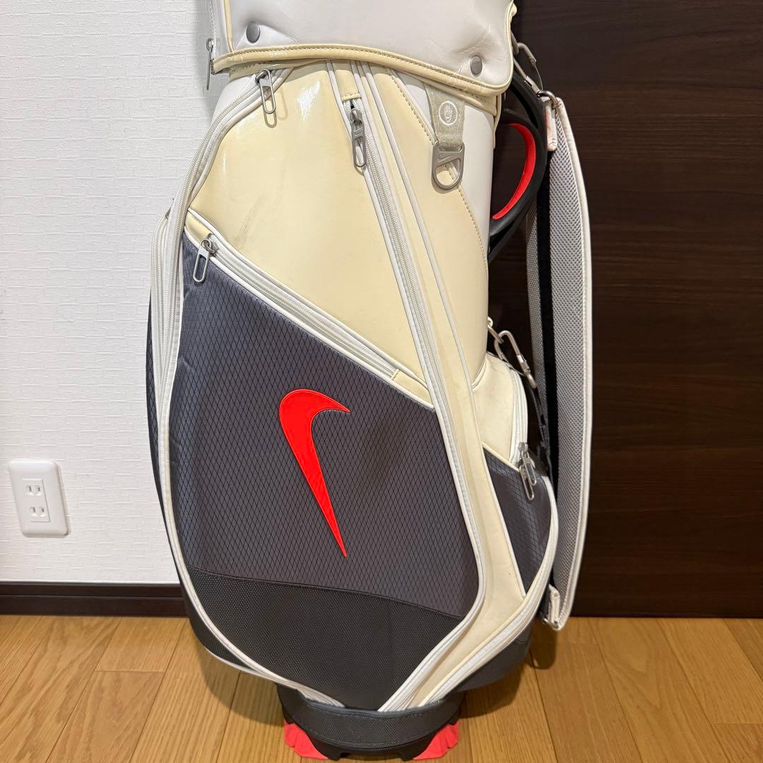 Nike キャディバッグ ゴルフバッグ ホワイト グレー レッド