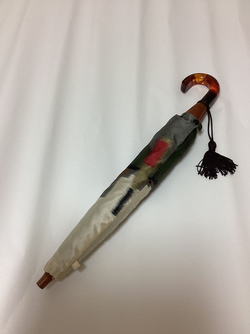 日本製　高級傘 モンブラン ほぐし織 折りたたみ傘　美術洋傘