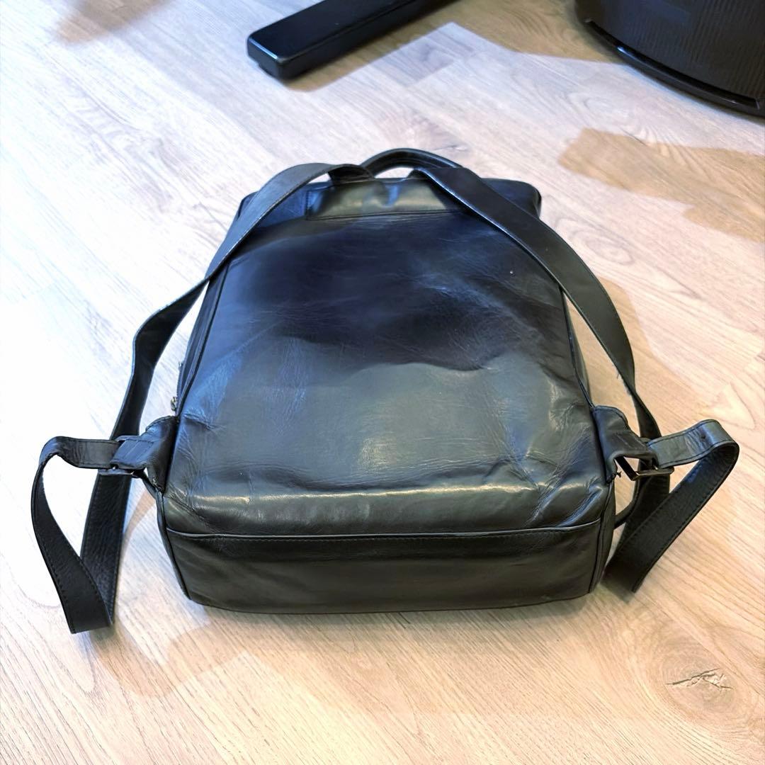 マザーハウス　アンティークスクエアバックパック　リュック　ブラック