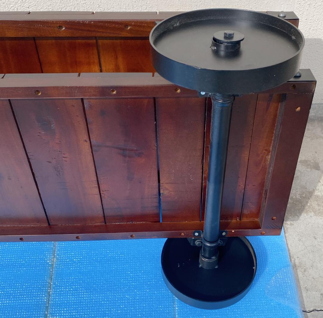 レトロ風 車輪付テレビ台 テレビボード ローボード 幅120㎝