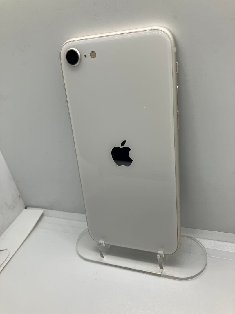 美品 iPhone SE3 64GB ホワイト バッテリー100% SIMフリー