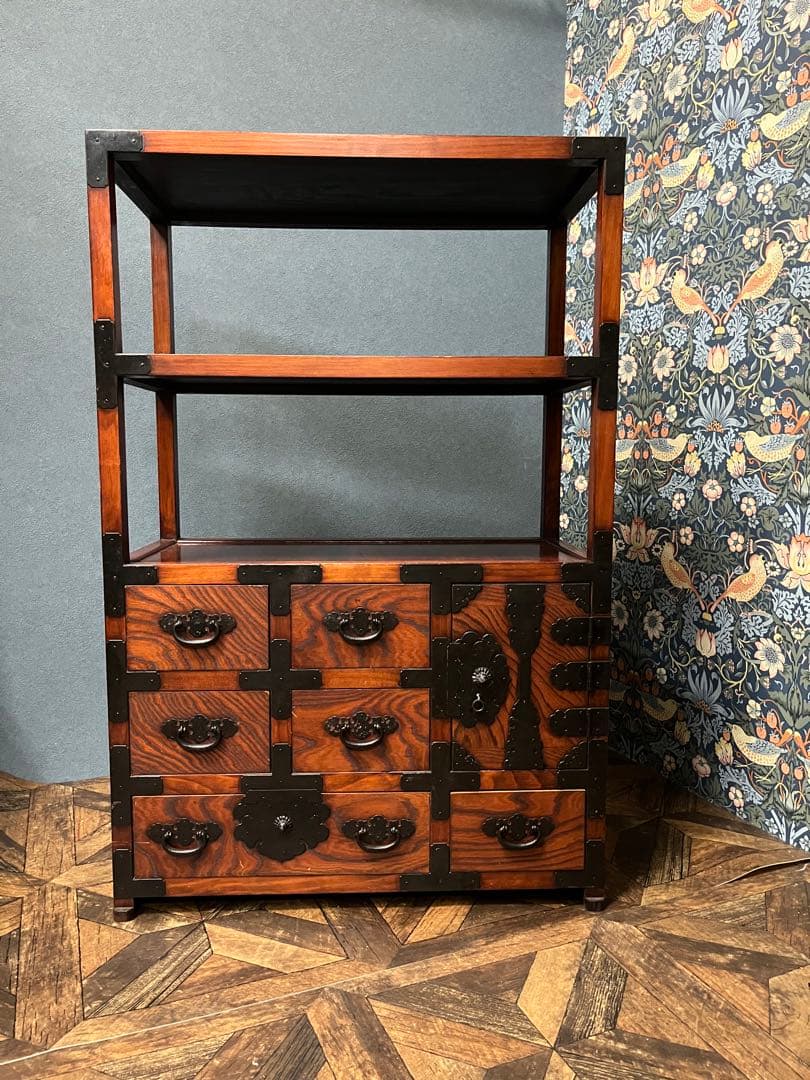 民芸調家具 棚 ラック 和箪笥 インテリア 昭和レトロ 当時物