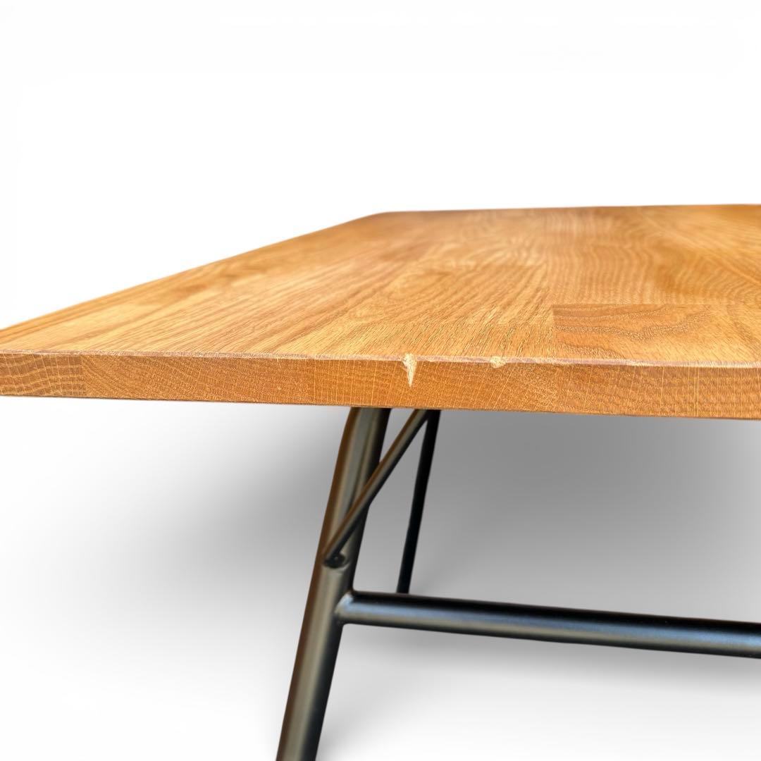 モモナチュラル　無垢　オーク　ダイニングテーブル　北欧　アイアン　W100cm