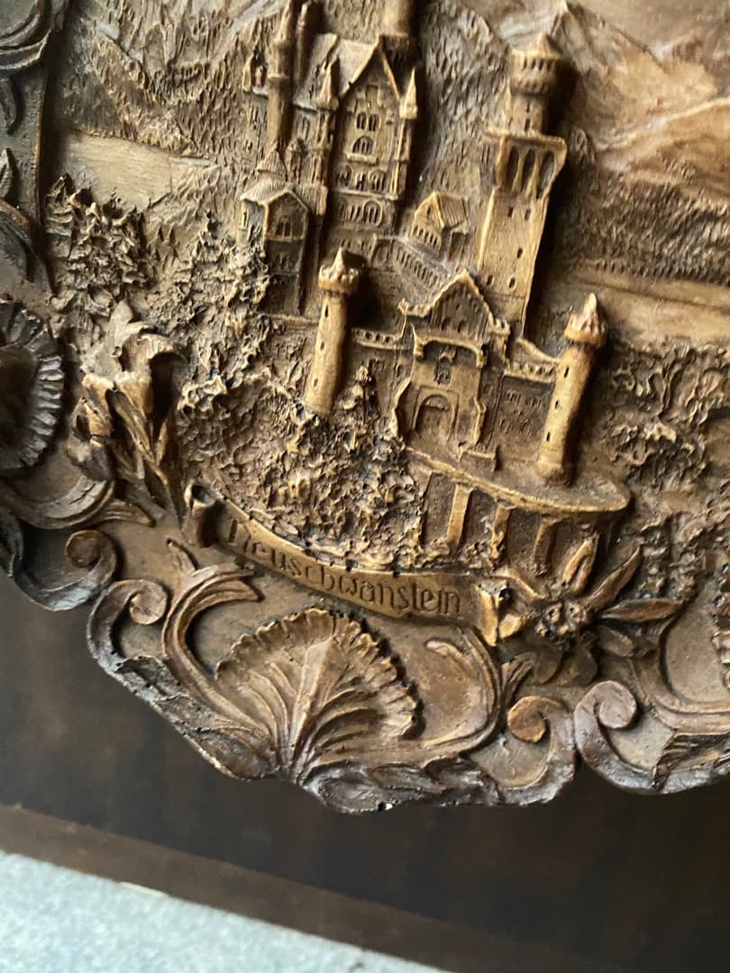 ノイシュヴァンシュタイン城 木彫壁掛け neuschwanstein castl