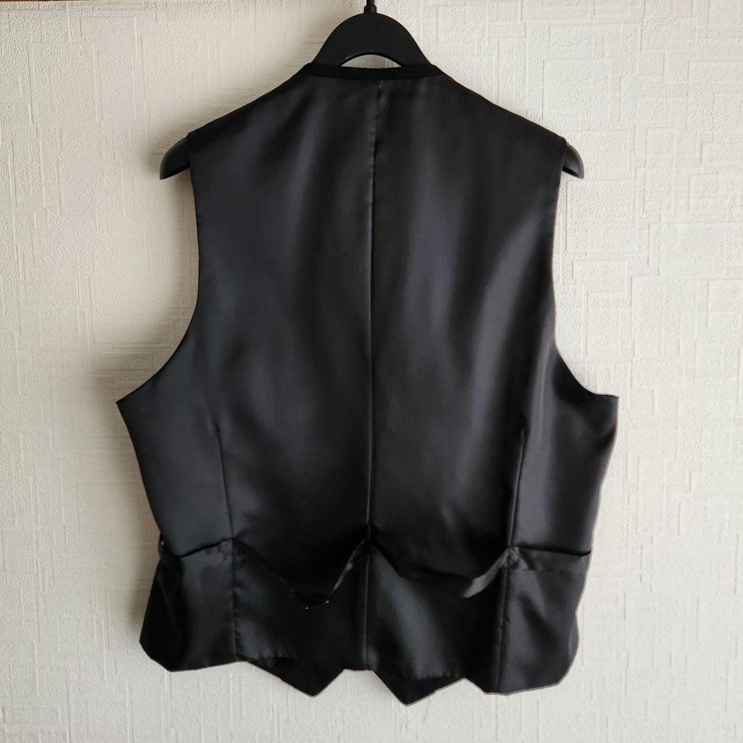 インアンドヤン　メンズ　スーツ　スリーピース　濃紺　ストライプ