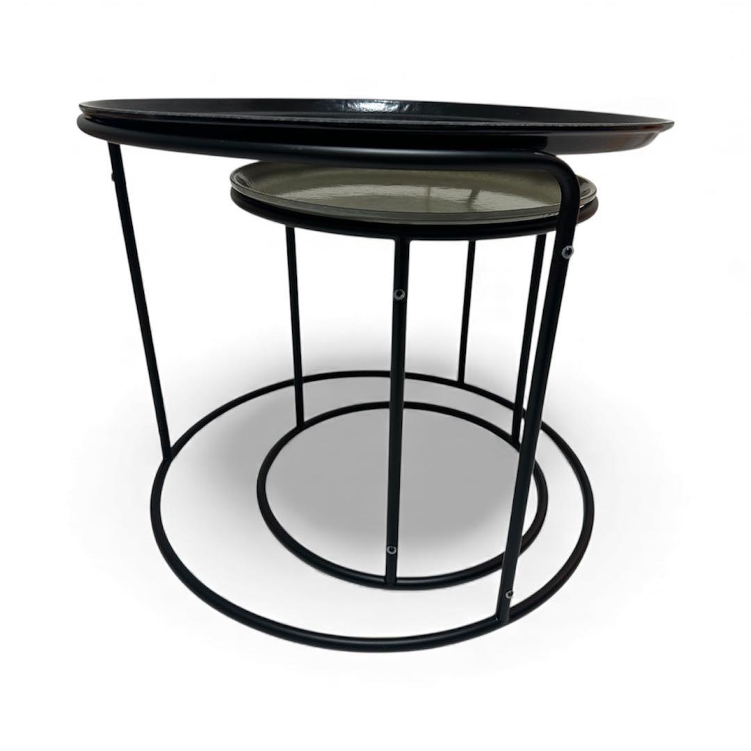 【完売品】カナデモノ CAMBRO製トレー ローテーブル ブラック & ホワイト