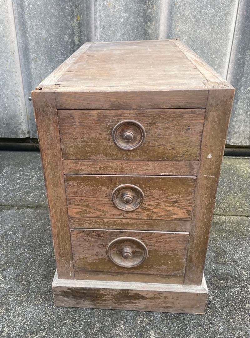 アンティーク/古道具/無垢材/両袖机/書斎机/分解式/作業台/デスク/店舗什器