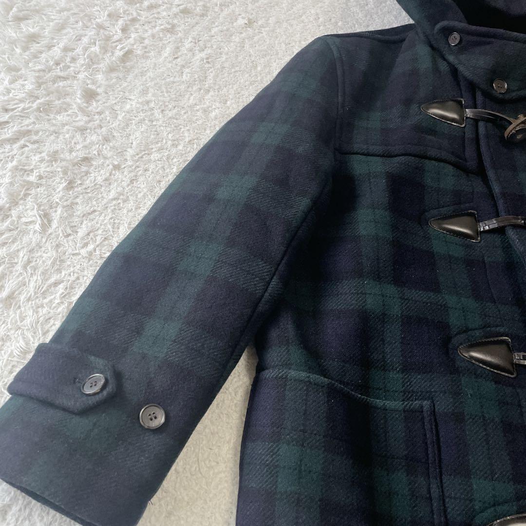 美品VAN JACKET メンズ　ロングダッフルコート　チェック　グリーンLL