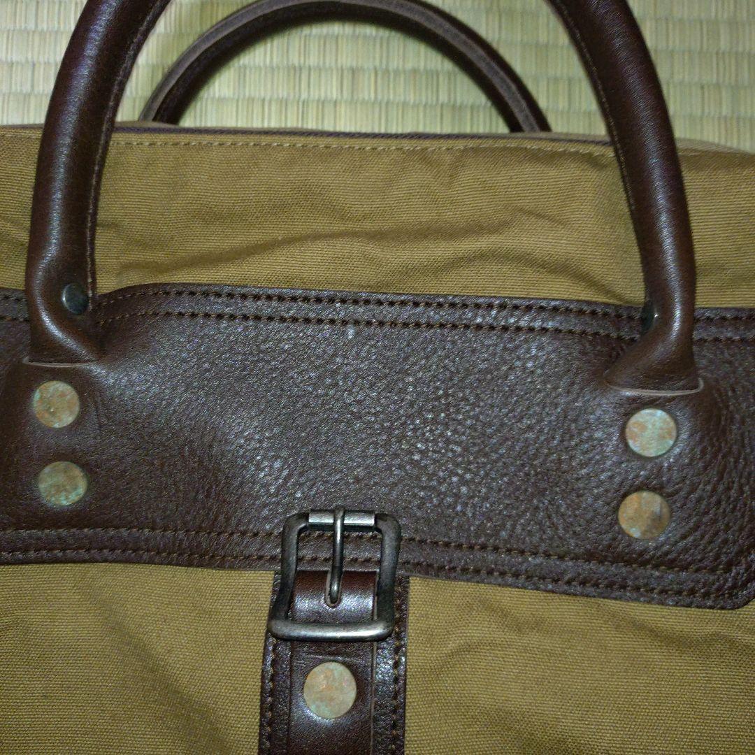 ウエアハウス WH5218 レザー＆キャンバス ボストンバッグ ブラウン