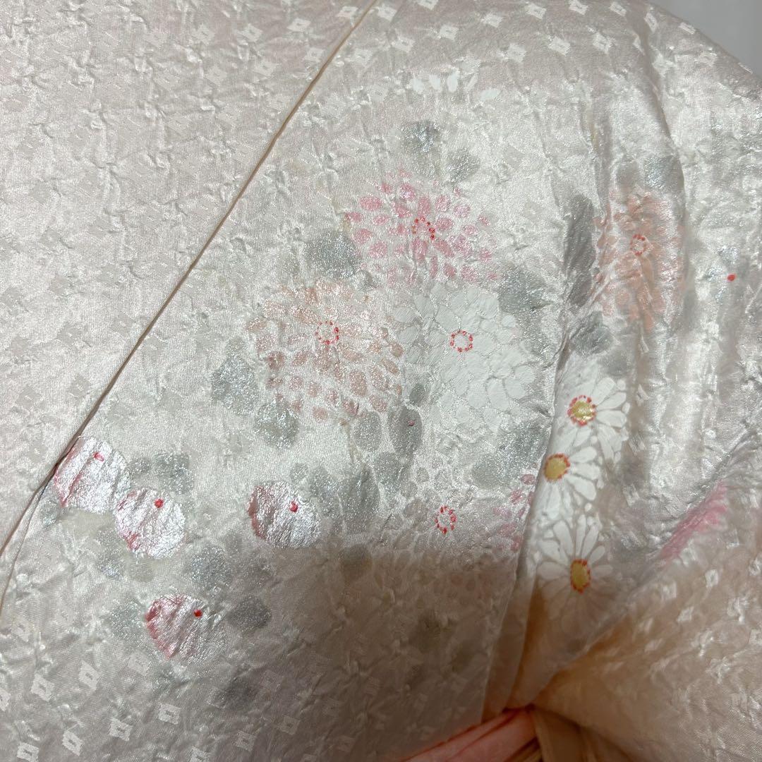 未使用近い　美品　袷　正絹　総絞り　螺鈿風　友禅　訪問着　フルセット