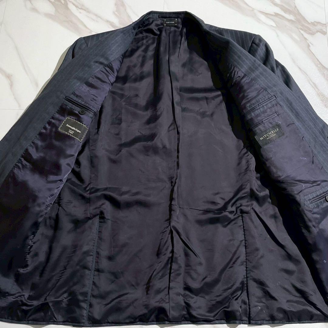 スーツ ゼニア生地 セットアップ イタリア製　高級感 XL相当　メンズ　ビジネス