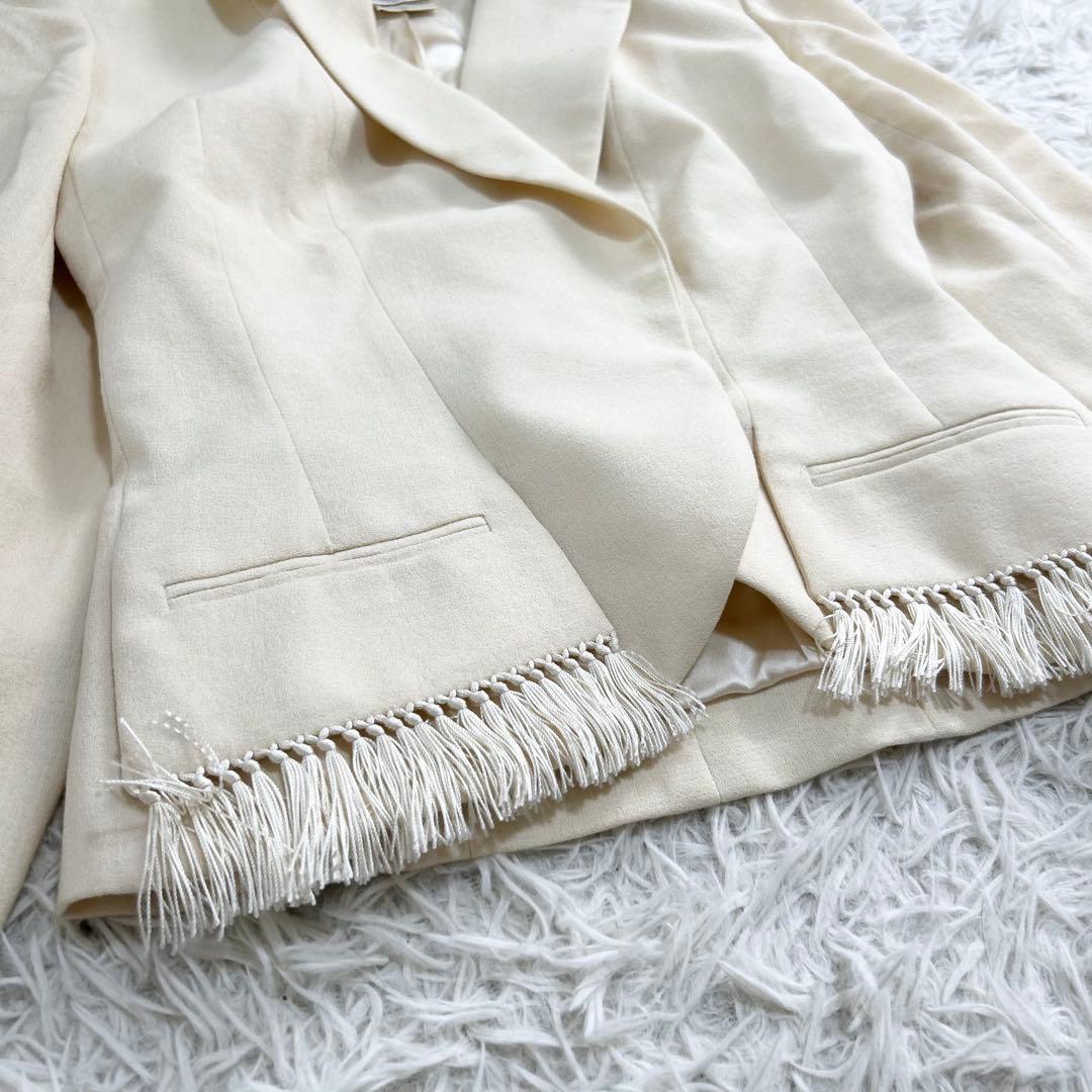 12742✨クリスチャンディオール ガリアーノ期 フリンジ テーラードジャケット