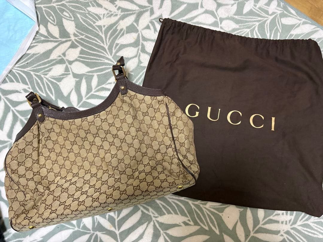 GUCCI ショルダーバッグ ベージュ/ブラウン 保存袋付き
