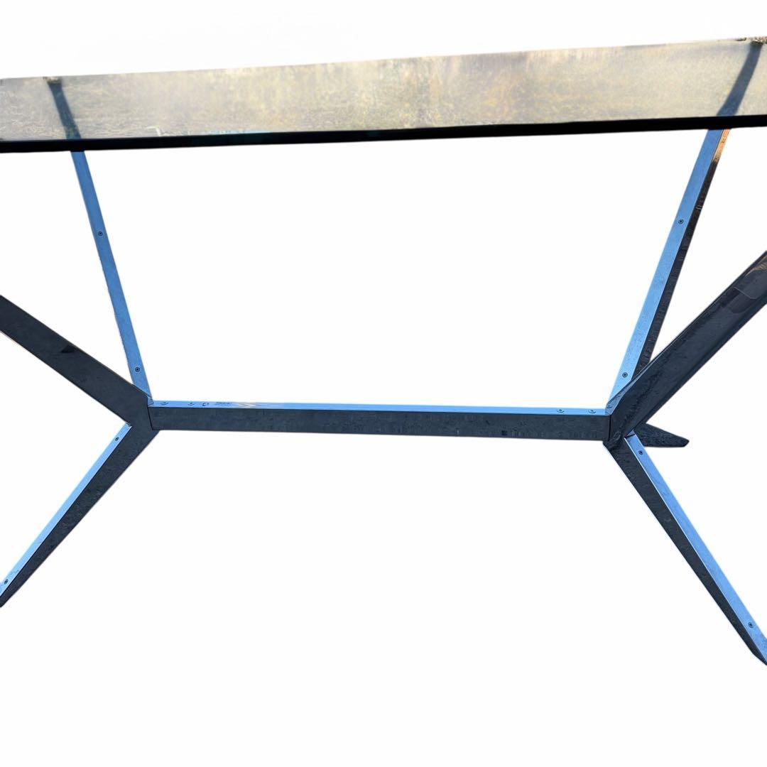 【美品】カリガリス ガラス天板ダイニングテーブル