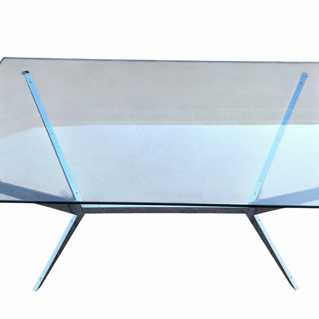 【美品】カリガリス ガラス天板ダイニングテーブル