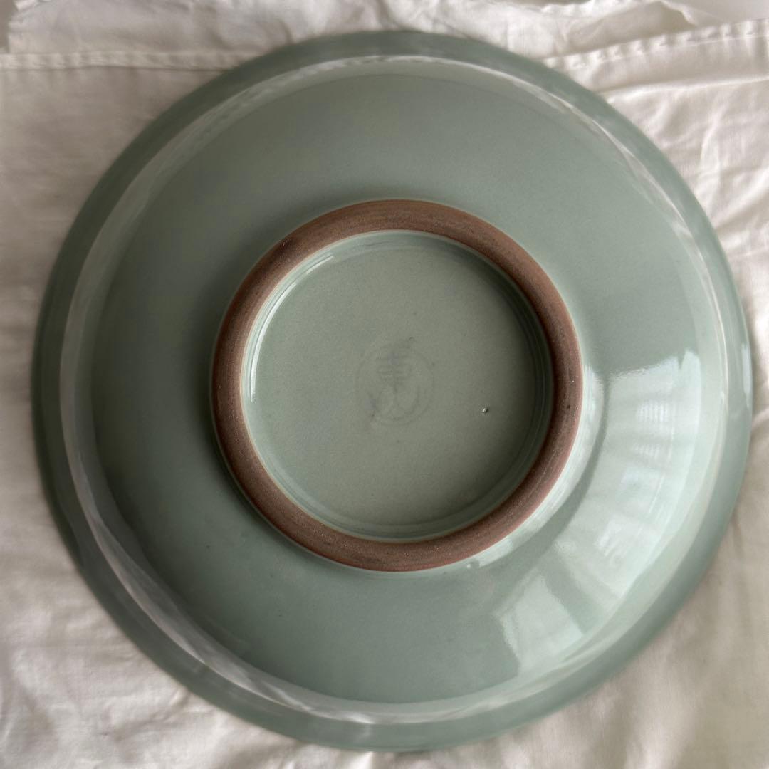 宮永東山 青磁 菓子鉢 共箱