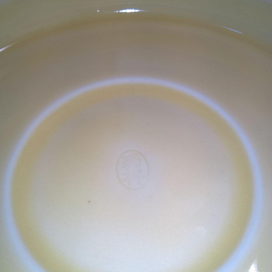 平安端祥 ？ 陶器製彫刻模様大皿 中古