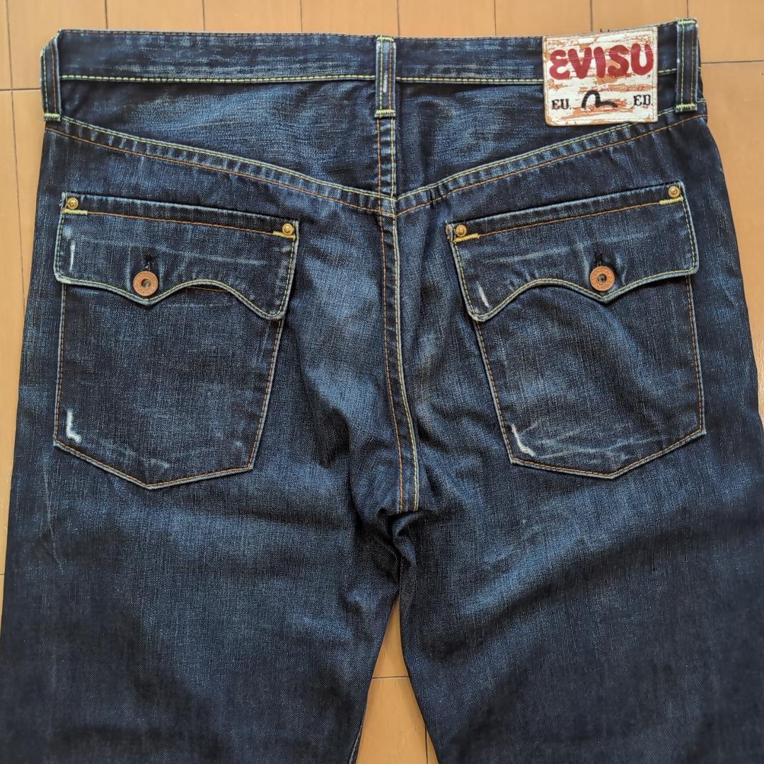 エヴィス EU ED ダメージジーンズ デニム 濃紺 33インチ 13F