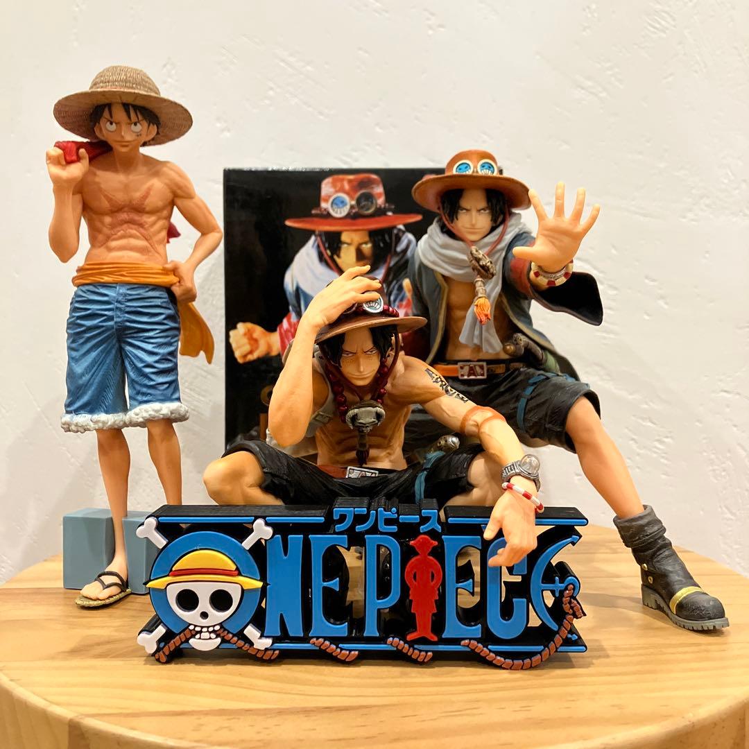 ワンピース　フィギュア　セット　KING OF ARTIST エース　ロゴ