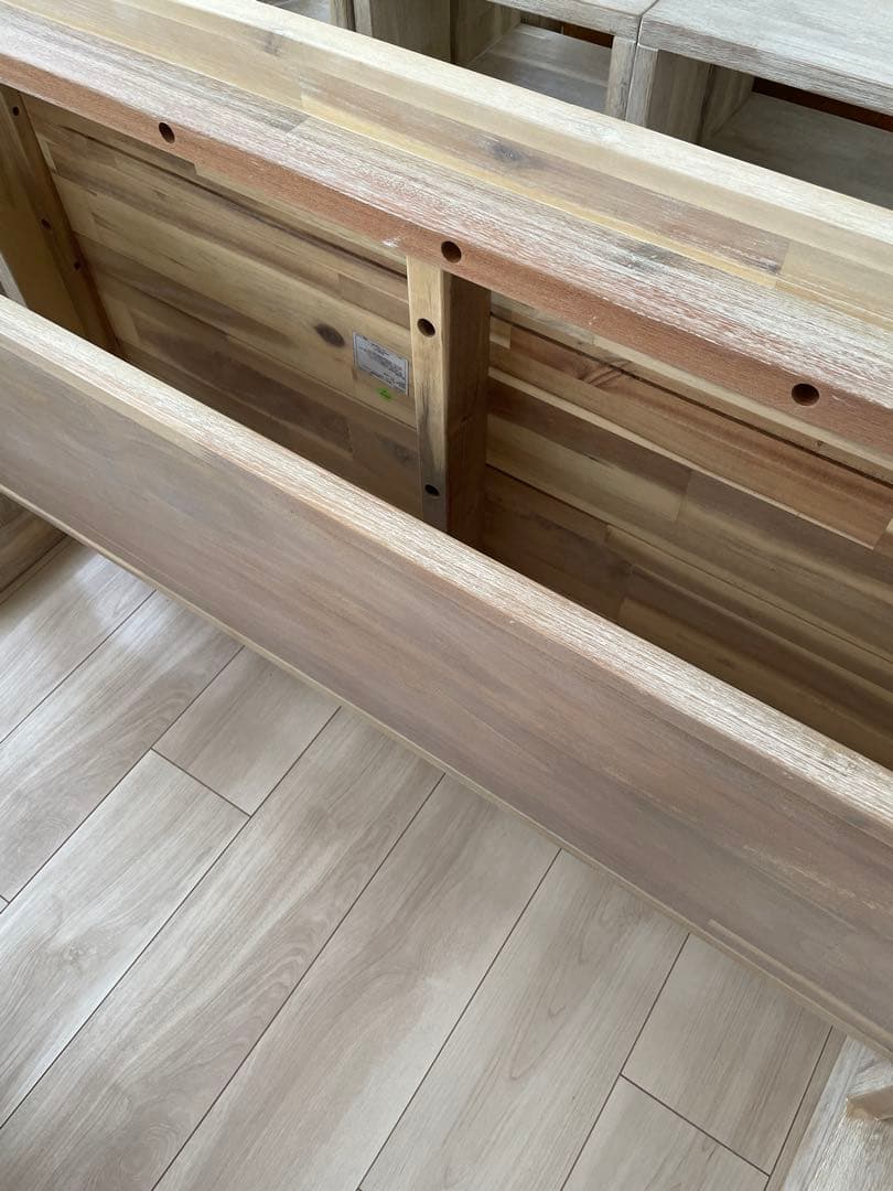 廃番 ウニコ MANOA マノア ローテーブル 幅120cm 棚板付き