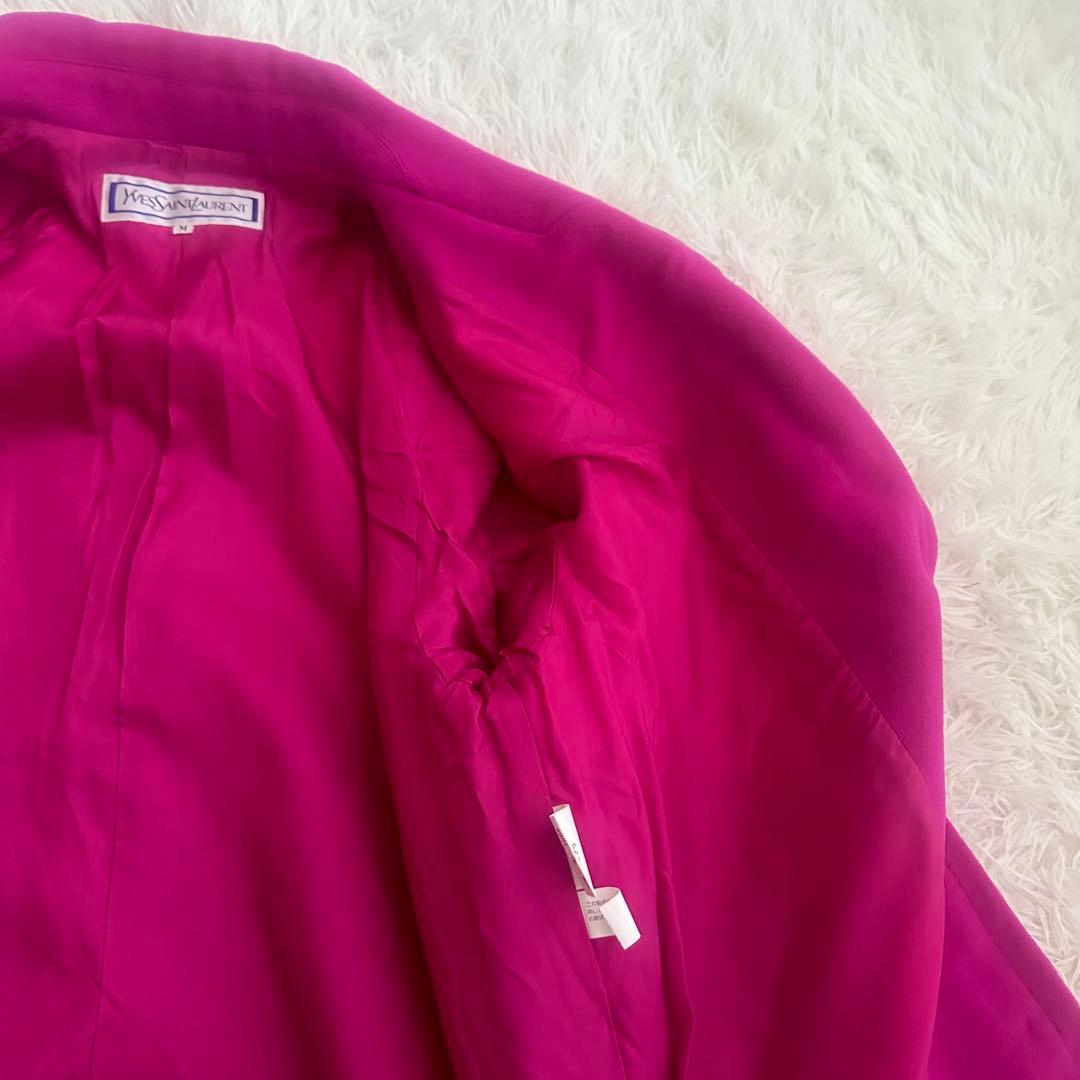 Yves Saint Laurentテーラードジャケット ビビットピンク M