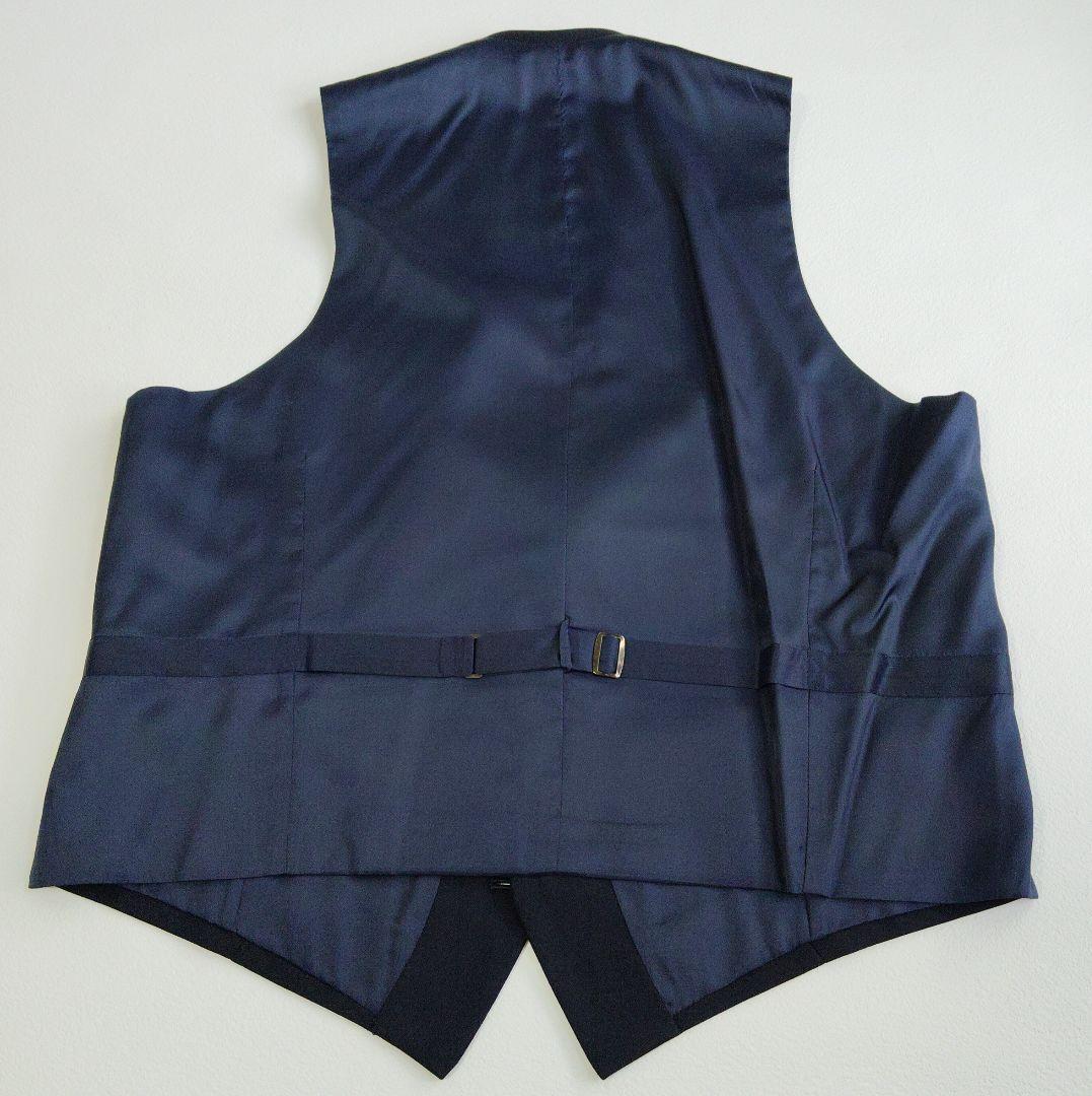 【美品】 AB6 MIYUKI オーダースーツ スリーピース 毛100% 紺