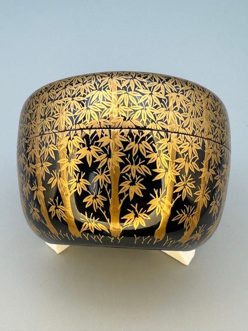 茶道具　棗　川瀬表完　竹林蒔絵