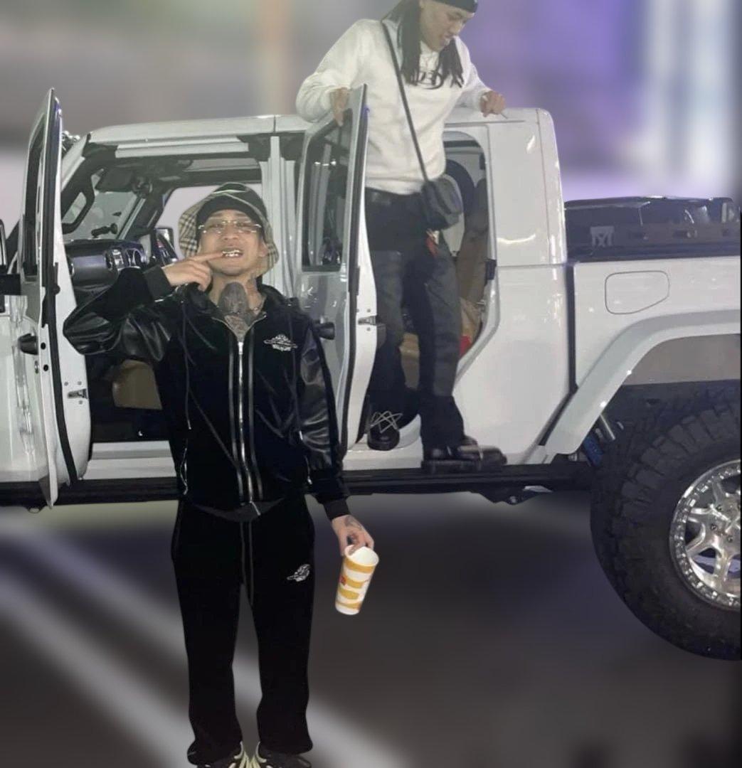 fly shit only ベロアセットアップ dab yvng boi p着用