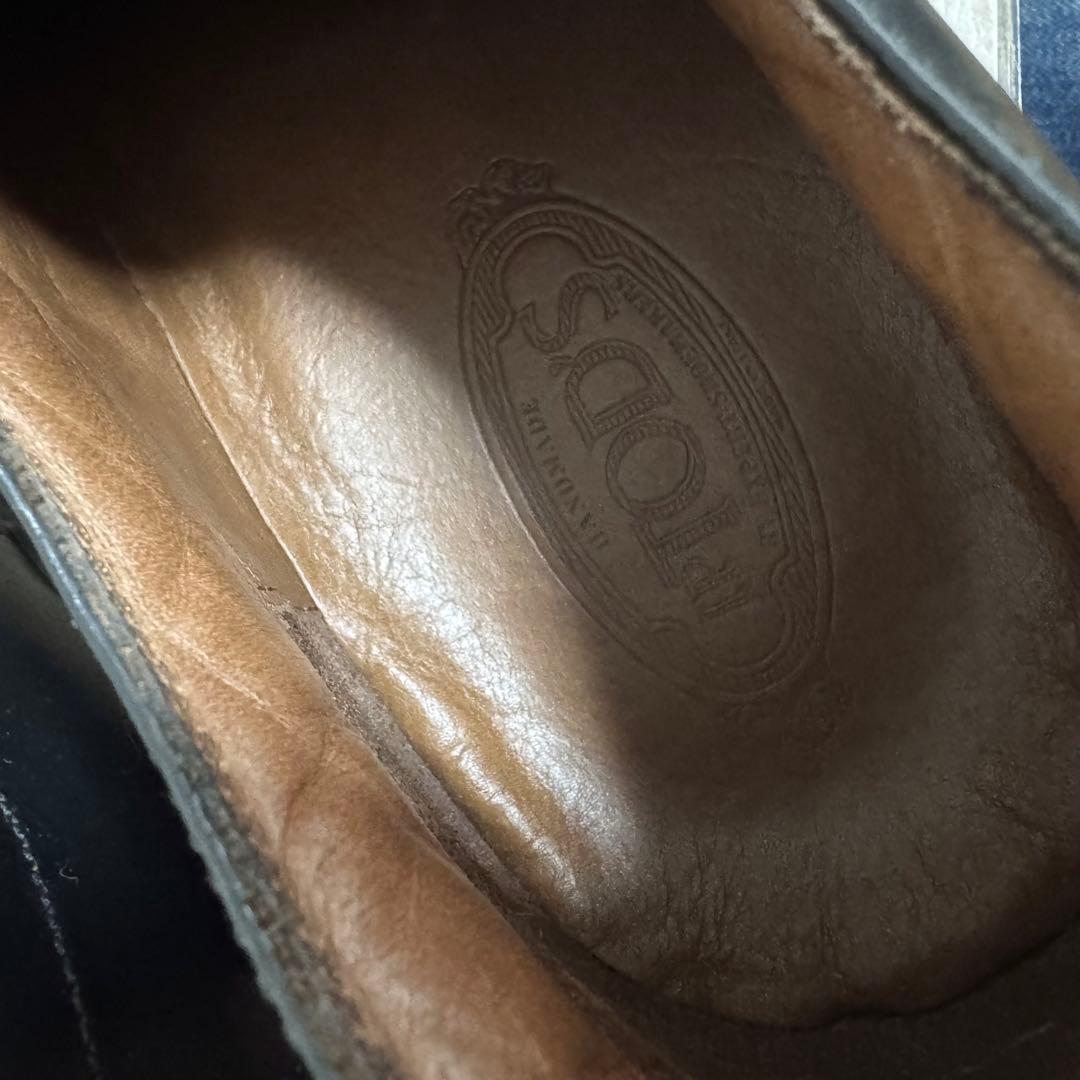 トッズ ドライビング スニーカー レザー 12 1/2 ブラック