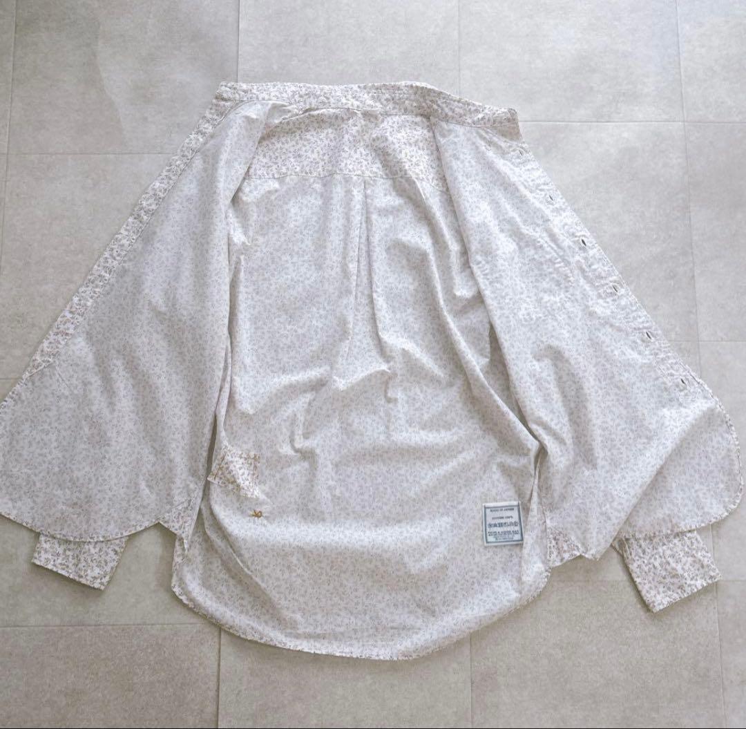 極美品✨45R バチスト小花プリントの908ローファーシャツ R刺繍 5.5万