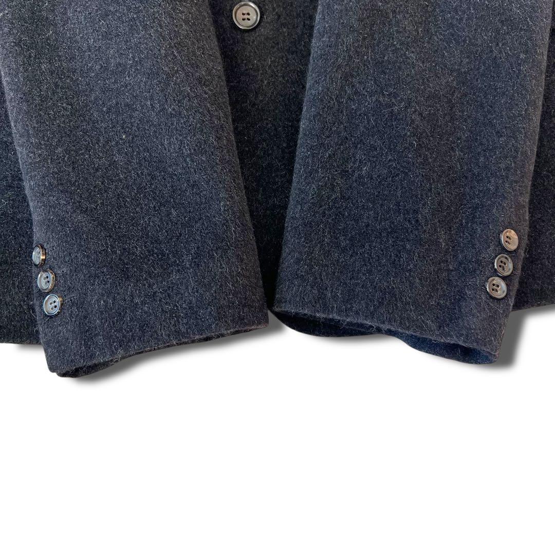 美品 PAPAS アンゴラ ウール 2B セットアップ スーツ L ブラック