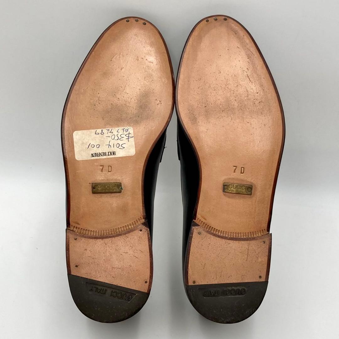 アラビアート✨ GUCCI ローファー 革靴 ホースビット 黒 レザー 7
