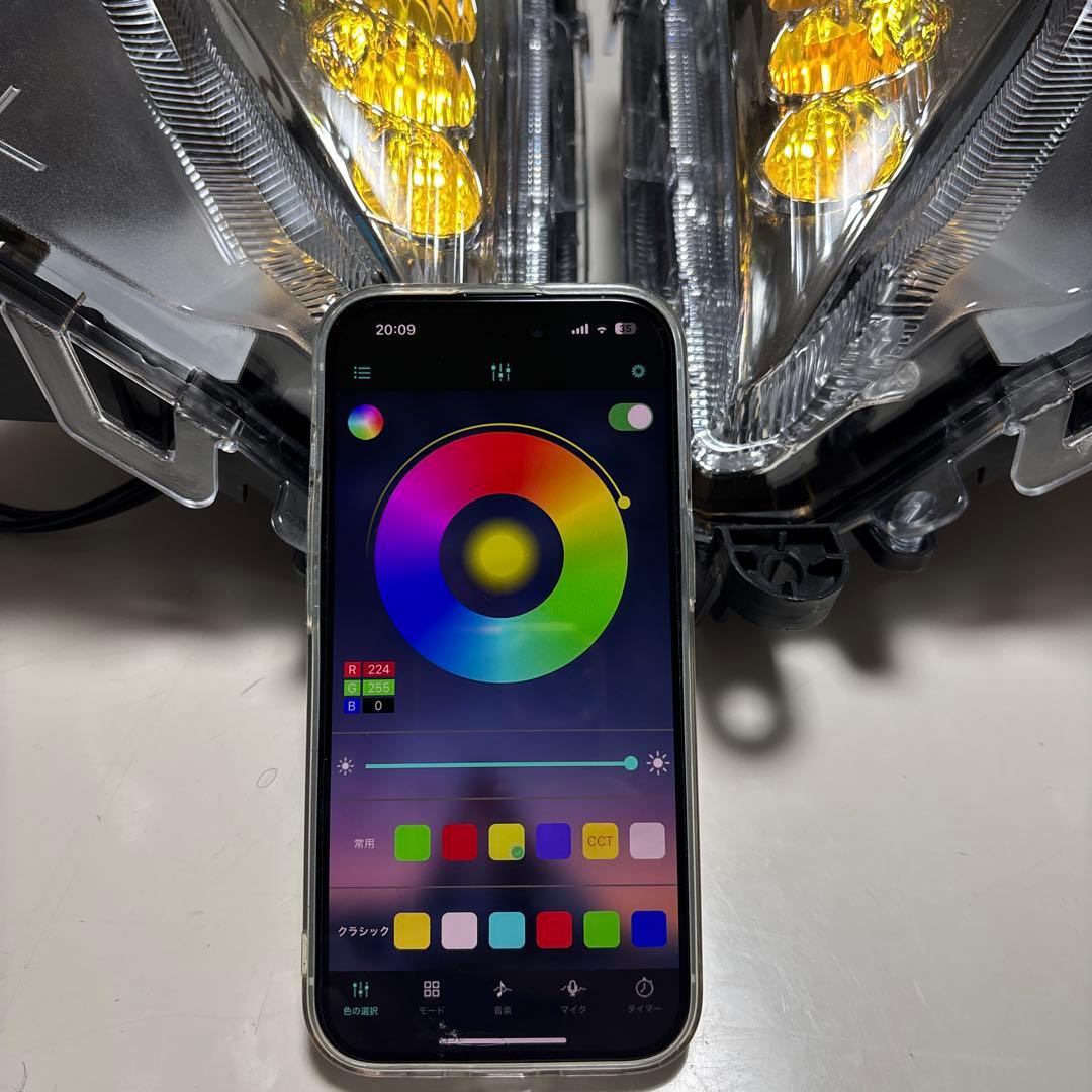 即発送可50プリウス前期社外新品フォグH11加工Bluetoothカラーチェンジ